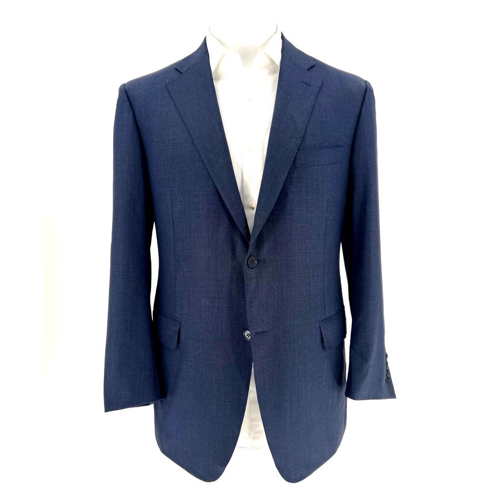Canali Navy MicrostructureWool Sport Coat – 56 EU / 46 US